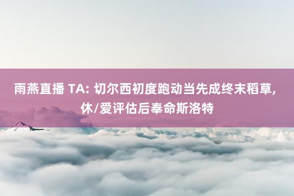 雨燕直播 TA: 切尔西初度跑动当先成终末稻草, 休/爱评估后奉命斯洛特
