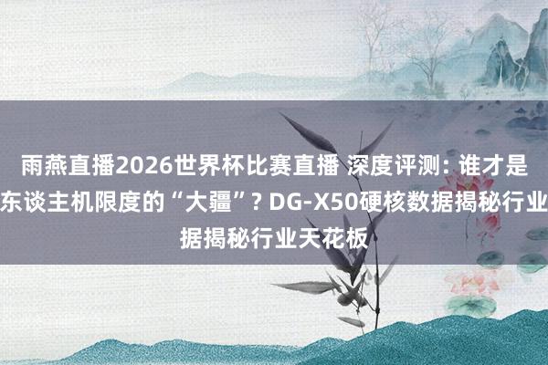 雨燕直播2026世界杯比赛直播 深度评测: 谁才是系留无东谈主机限度的“大疆”? DG-X50硬核数据揭秘行业天花板