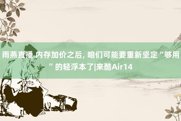 雨燕直播 内存加价之后, 咱们可能要重新坚定“够用”的轻浮本了|来酷Air14