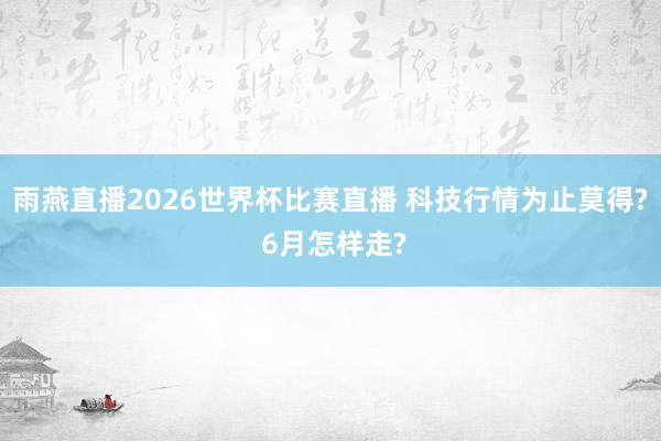 雨燕直播2026世界杯比赛直播 科技行情为止莫得? 6月怎样走?