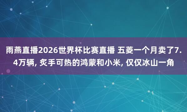 雨燕直播2026世界杯比赛直播 五菱一个月卖了7.4万辆, 炙手可热的鸿蒙和小米, 仅仅冰山一角