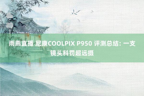 雨燕直播 尼康COOLPIX P950 评测总结: 一支镜头科罚超远摄