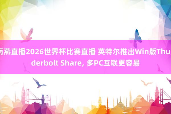 雨燕直播2026世界杯比赛直播 英特尔推出Win版Thunderbolt Share, 多PC互联更容易