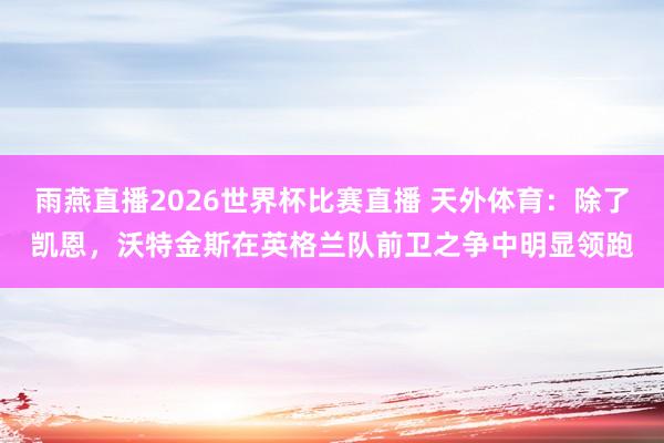 雨燕直播2026世界杯比赛直播 天外体育:除了凯恩,沃特金斯在英格兰队前卫之争中明显领跑