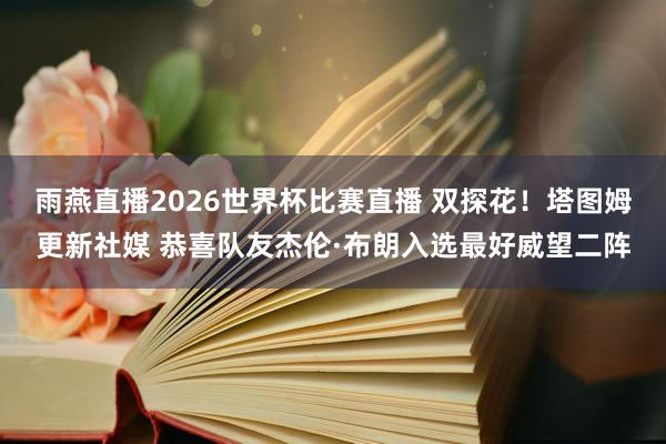 雨燕直播2026世界杯比赛直播 双探花！塔图姆更新社媒 恭喜队友杰伦·布朗入选最好威望二阵