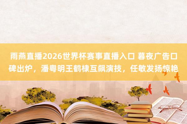雨燕直播2026世界杯赛事直播入口 暮夜广告口碑出炉，潘粤明王鹤棣互飙演技，任敏发扬惊艳