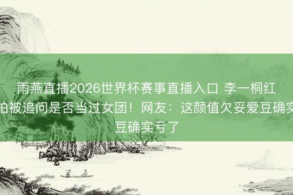 雨燕直播2026世界杯赛事直播入口 李一桐红发自拍被追问是否当过女团！网友：这颜值欠妥爱豆确实亏了