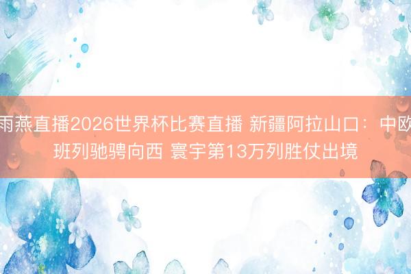 雨燕直播2026世界杯比赛直播 新疆阿拉山口：中欧班列驰骋向西 寰宇第13万列胜仗出境